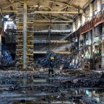 Warehouse damaged in large-scale attack on outskirts of Kharkiv