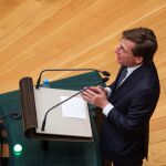 MADRID.-Almeida no cambiará a su equipo "porque ni son corruptos ni ineficaces" y pide irónicamente a Maroto "que no se vaya"