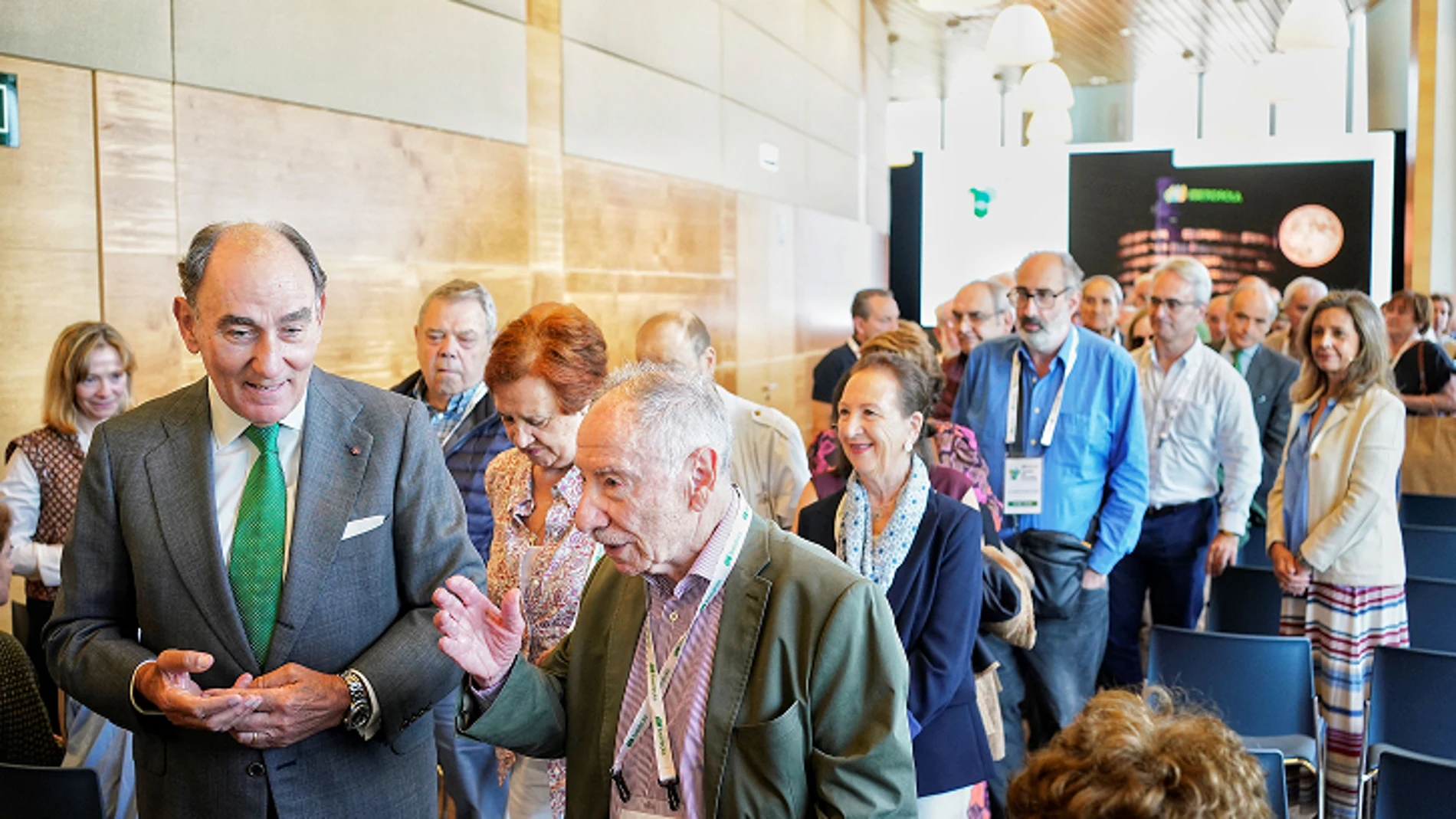 El presidente de Iberdrola, Ignacio Galán, en la Jornada del Accionista celebrada en Torre Iberdrola, en Bilbao