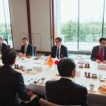 El presidente de la Generalitat, Salvador Illa, durante el encuentro-desayuno con empresas japonesas instaladas en Catalunya