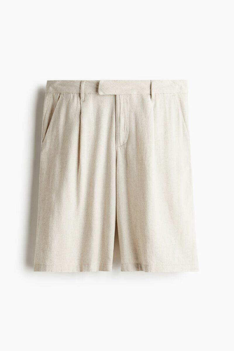 Bermudas en mezcla de lino.