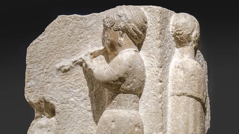 Una representación de Auletris de Osuna en el Museo Arqueológico Nacional