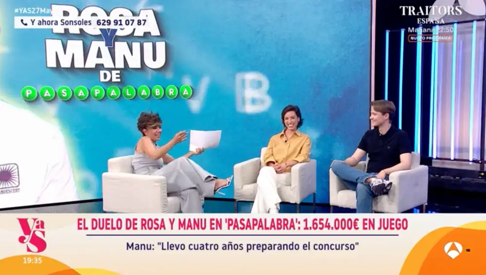 Captura de Rosa y Manu en 'Y ahora Sonsoles'