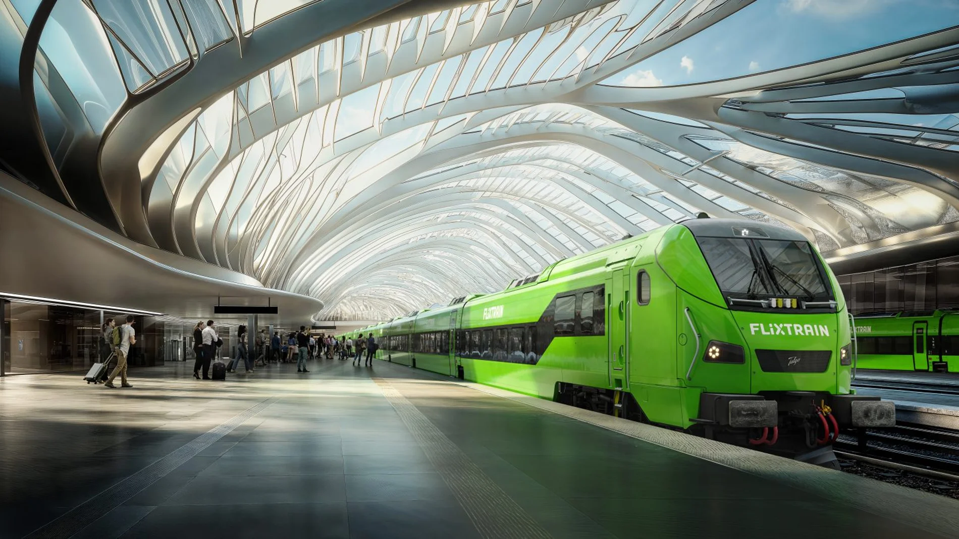 Recreación de uno de los futuros trenes que fabricará Talgo para Flix