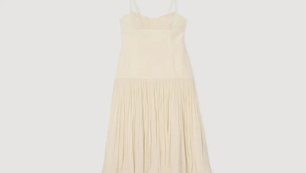 Vestido plisado.