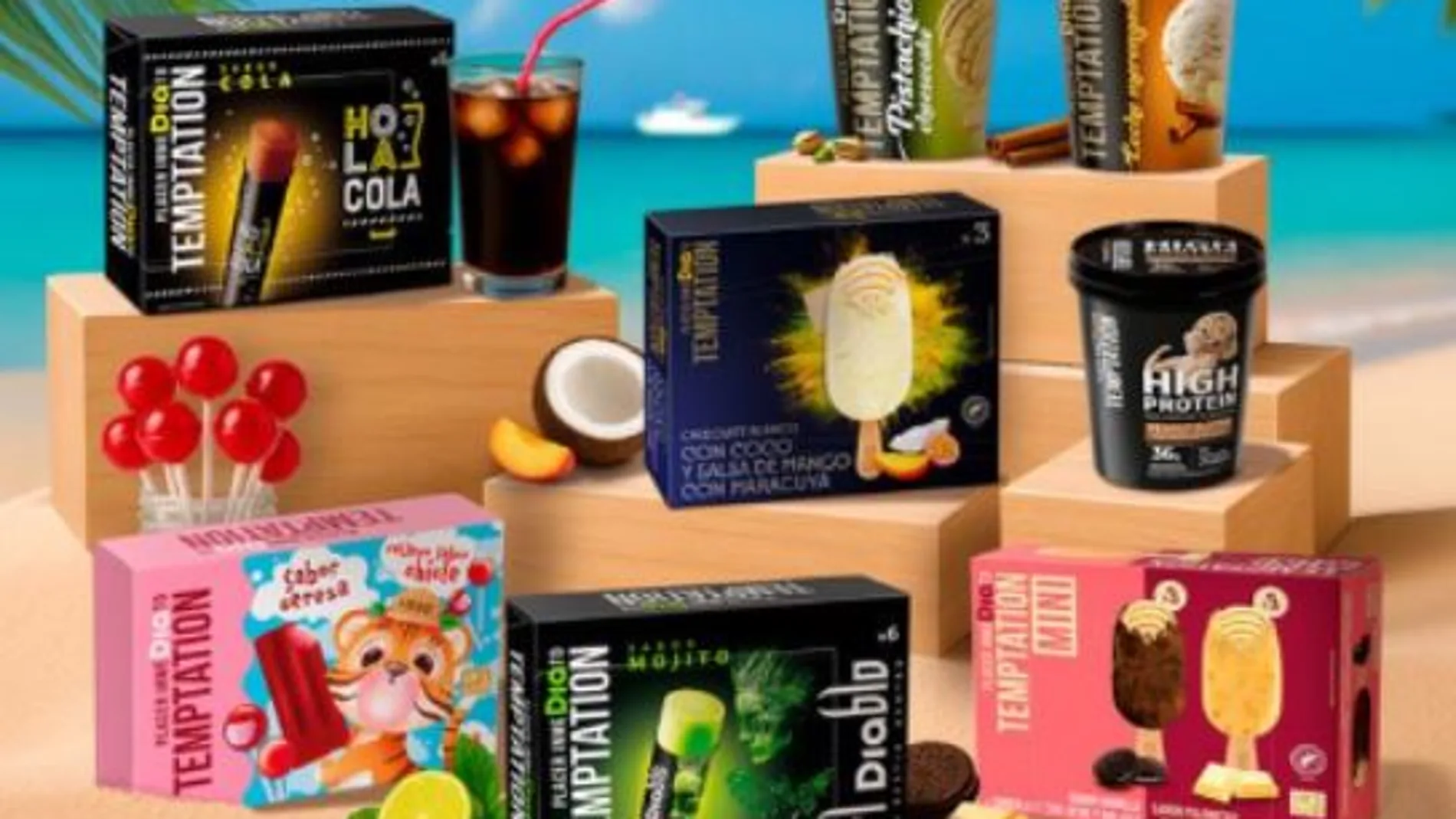Dia presenta 8 nuevas variedades de su gama de helados Temptation