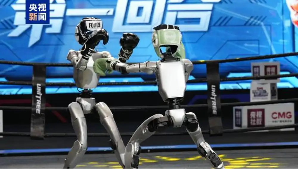 Combate entre robots G1 de Unitree.