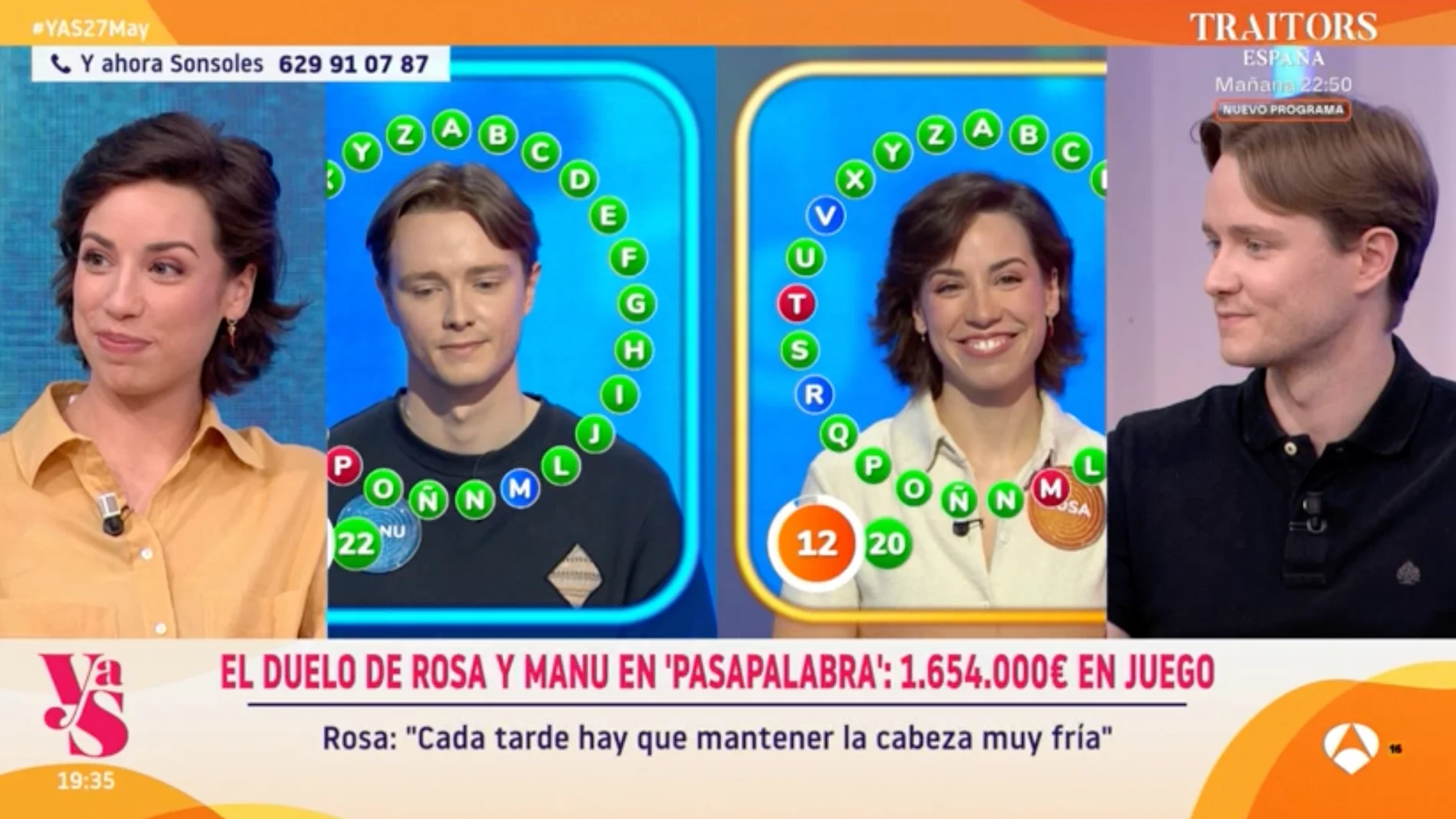 Captura de Manu y Rosa en 'Y ahora Sonsoles'