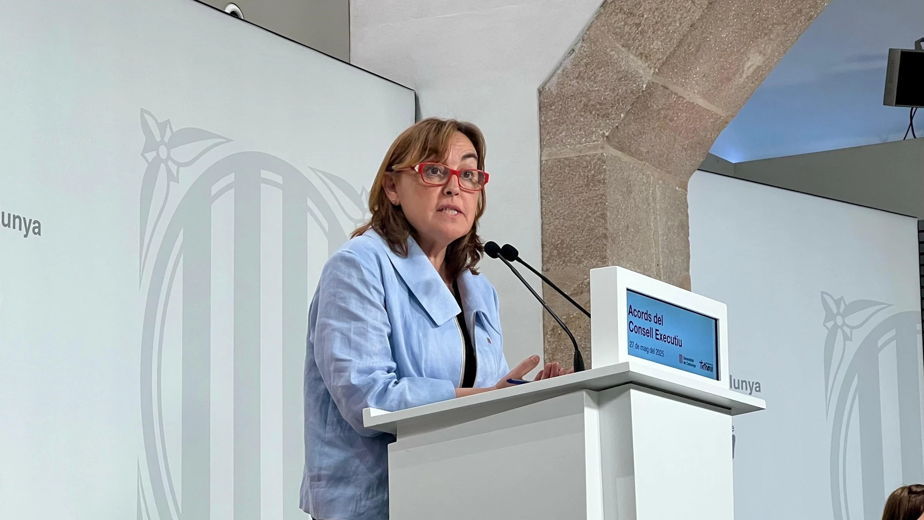 La consellera de Territorio, Vivienda y Transición Ecológica y portavoz de la Generalitat, Sílvia Paneque, en una rueda de prensa tras el Consell Executiu de este martes EUROPA PRESS 27/05/2025