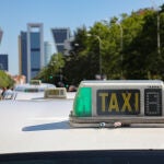 Marcha del taxi en Madrid en protesta por las 8.500 nuevas licencias de VTC a Cabify