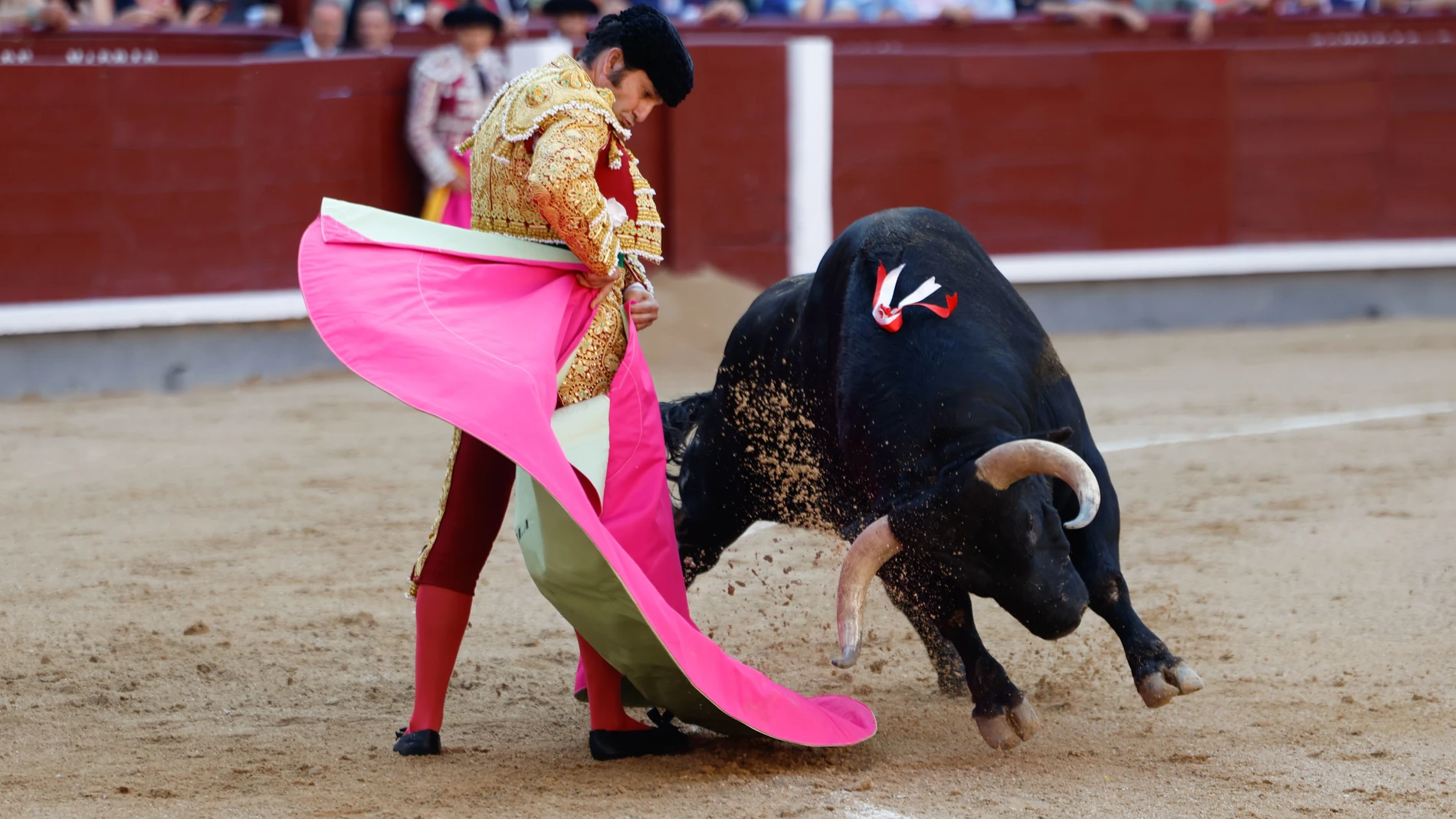 FOTODELDÍA - MADRID , 28/05/2025.- El diestro Morante de la Puebla da un pase a su primer astado durante la corrida de la prensa de la Feria de San Isidro, con reses de Garcigrande, este miércoles en la Plaza de Toros de Las Ventas, en Madrid. EFE/Juanjo Martín
