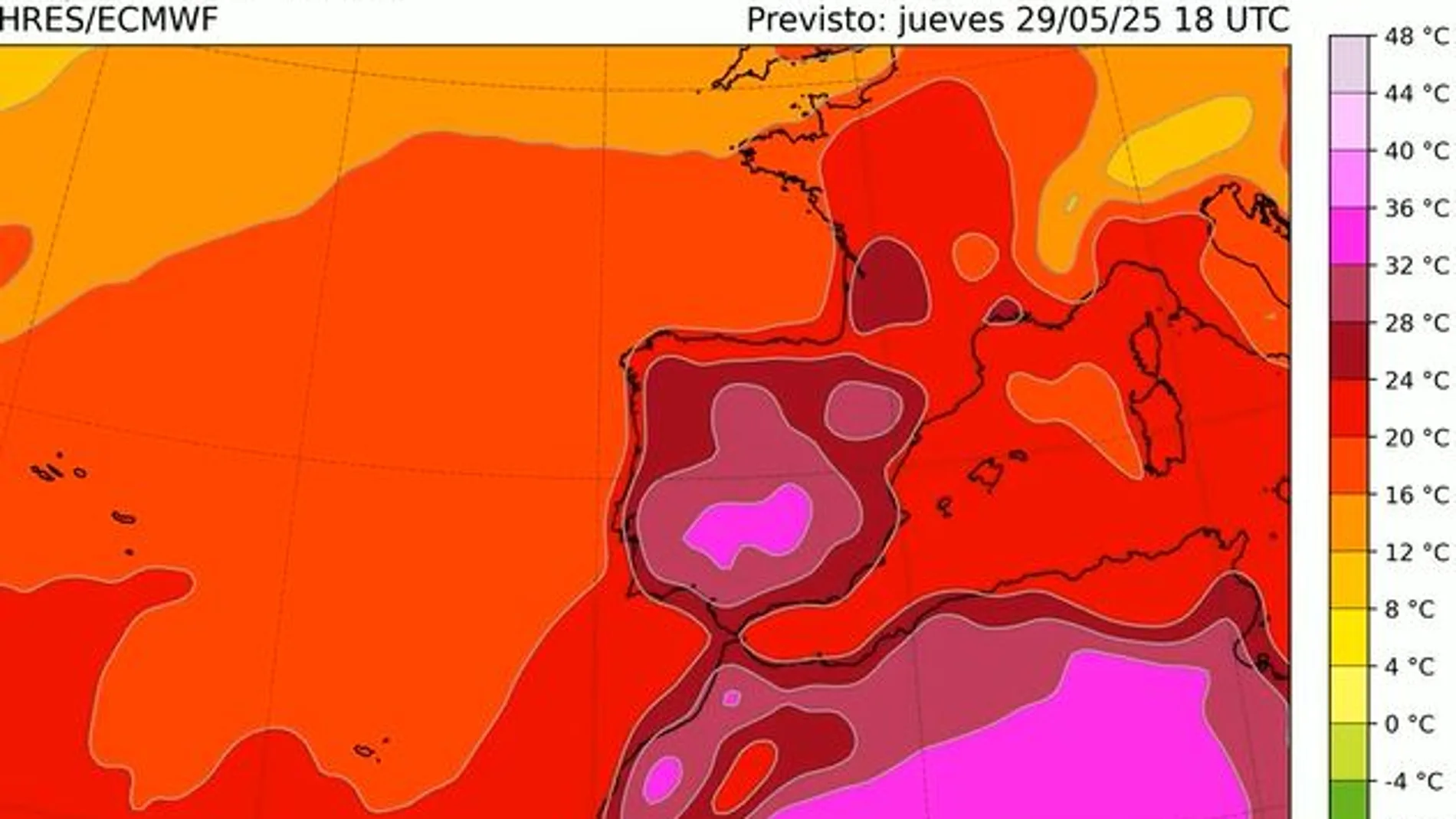 Episodio extraordinario de temperaturas máxima