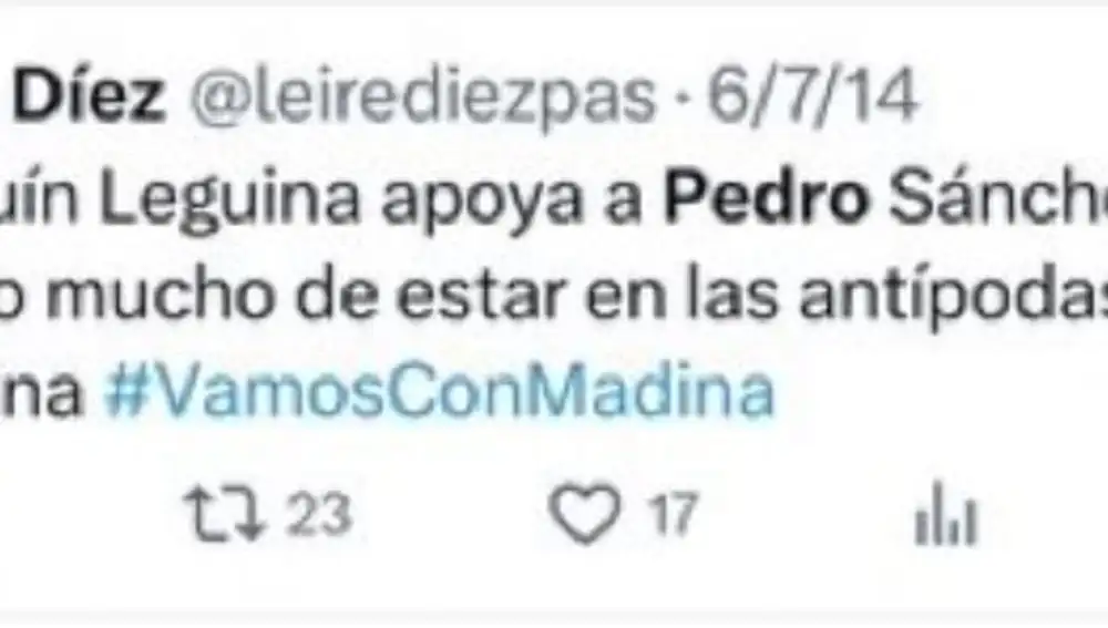 Así son los tuits de Leire Díez ridiculizando a Pedro Sánchez