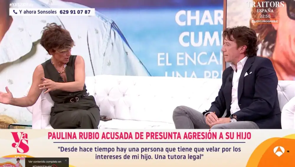 Captura de Colate y Sonsoles Ónega durante su entrevista