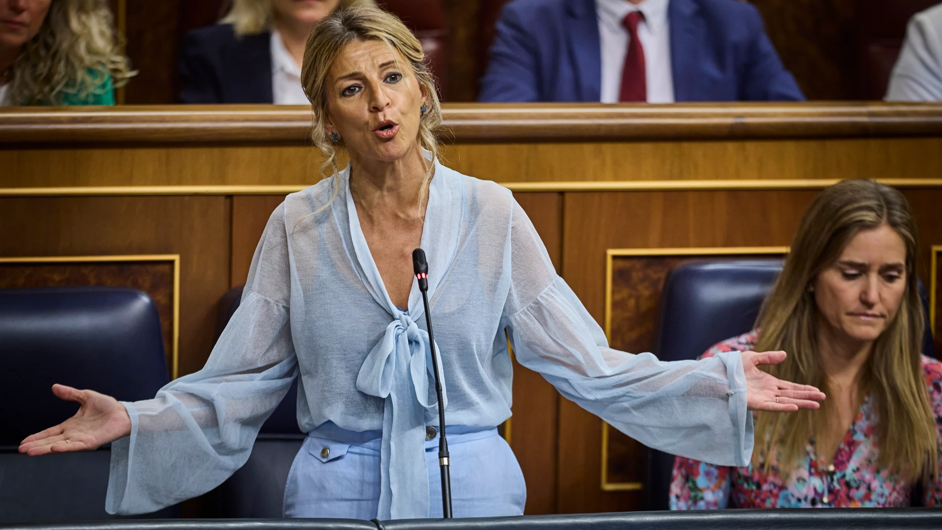 Sesión de control al Gobierno en el Congreso de los Diputados. Comparecen Yolanda Díaz, Sara Aagesen, José Manuel Albares, Félix Bolaños, Fernando Grande-Marlaska. © Alberto R. Roldán / Diario La Razón. 28 05 2025