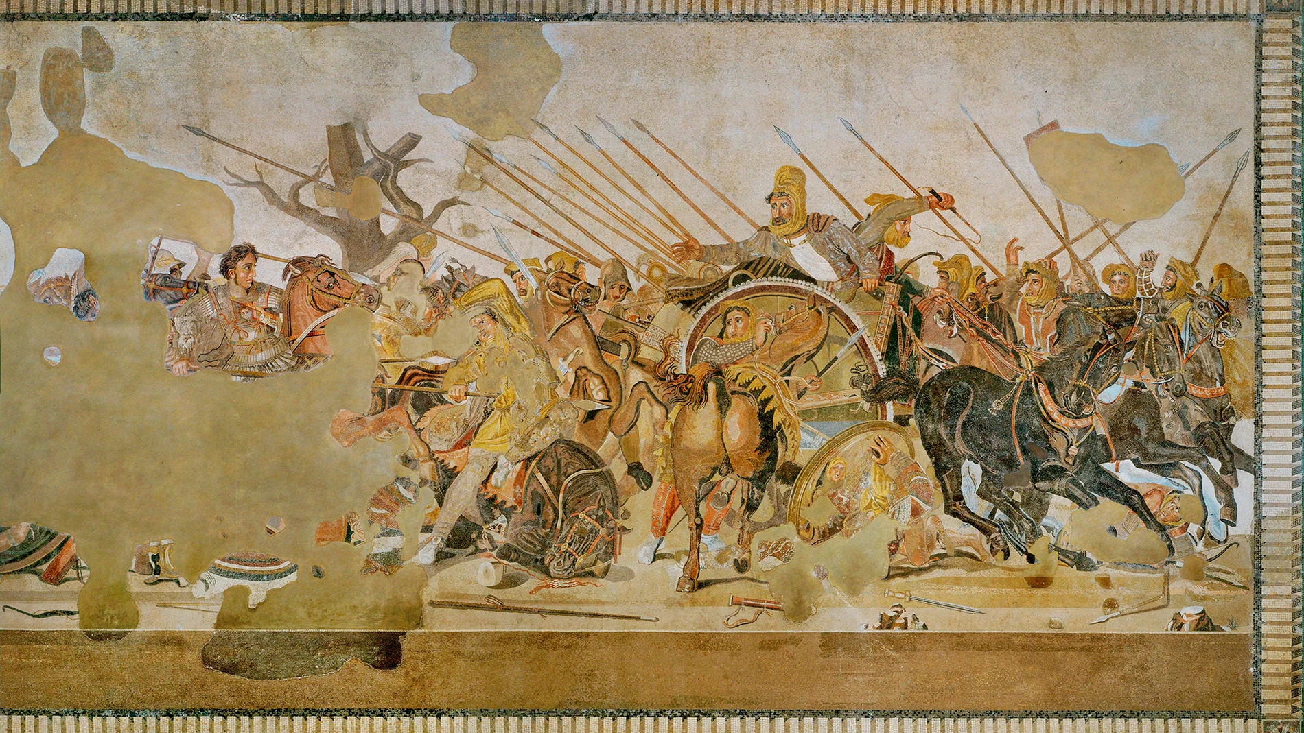 Alejandro Magno y Darío III en la batalla de Isos
