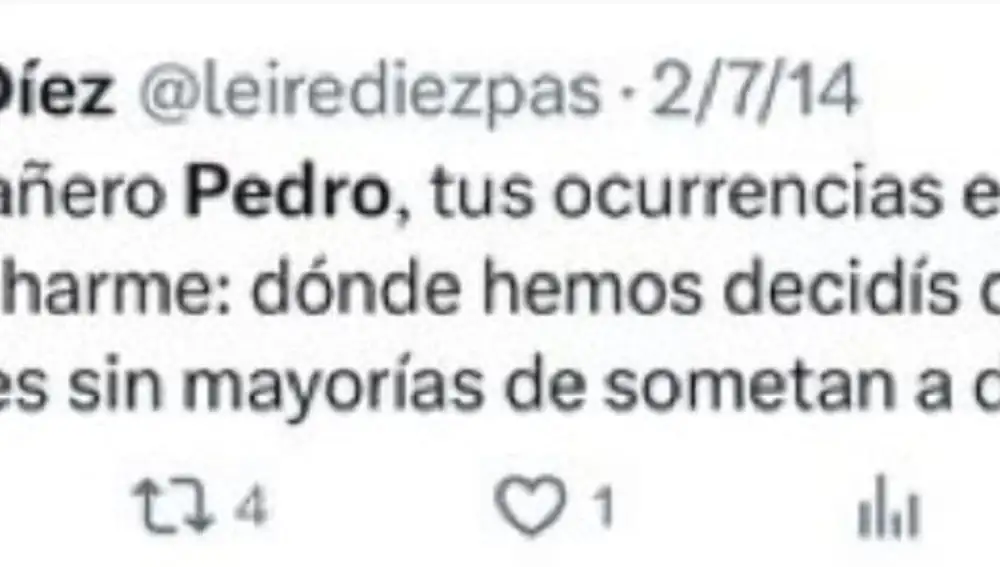 Así son los tuits de Leire Díez ridiculizando a Pedro Sánchez