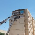 Primeros trabajos de la demolición del Cuartel de la Guardia Civil de Toledo.