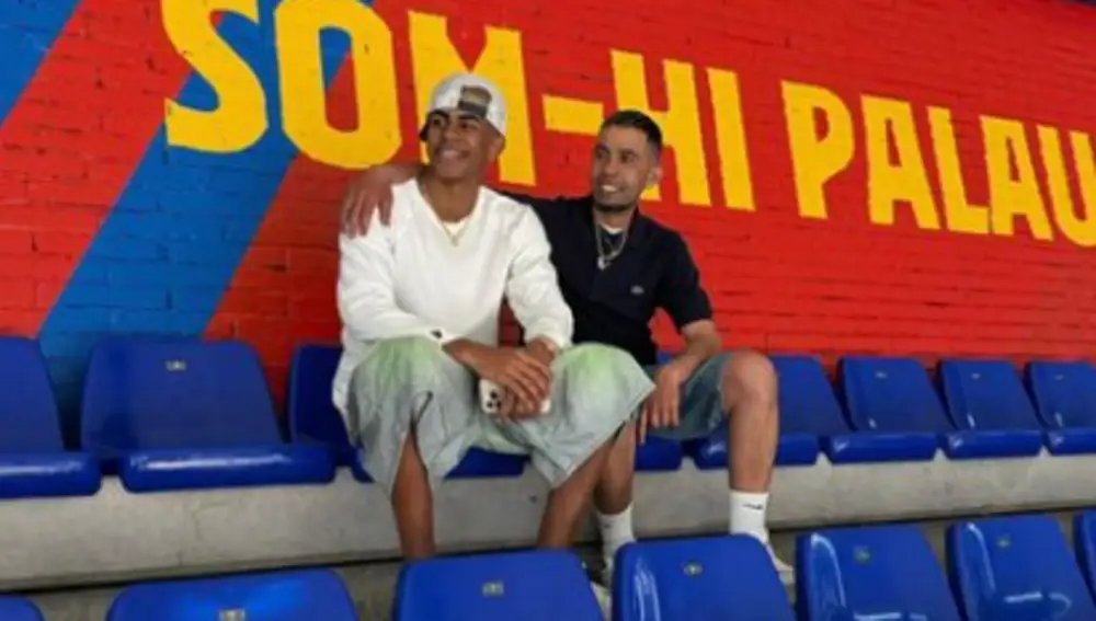 Lamine Yamal, junto a su padre