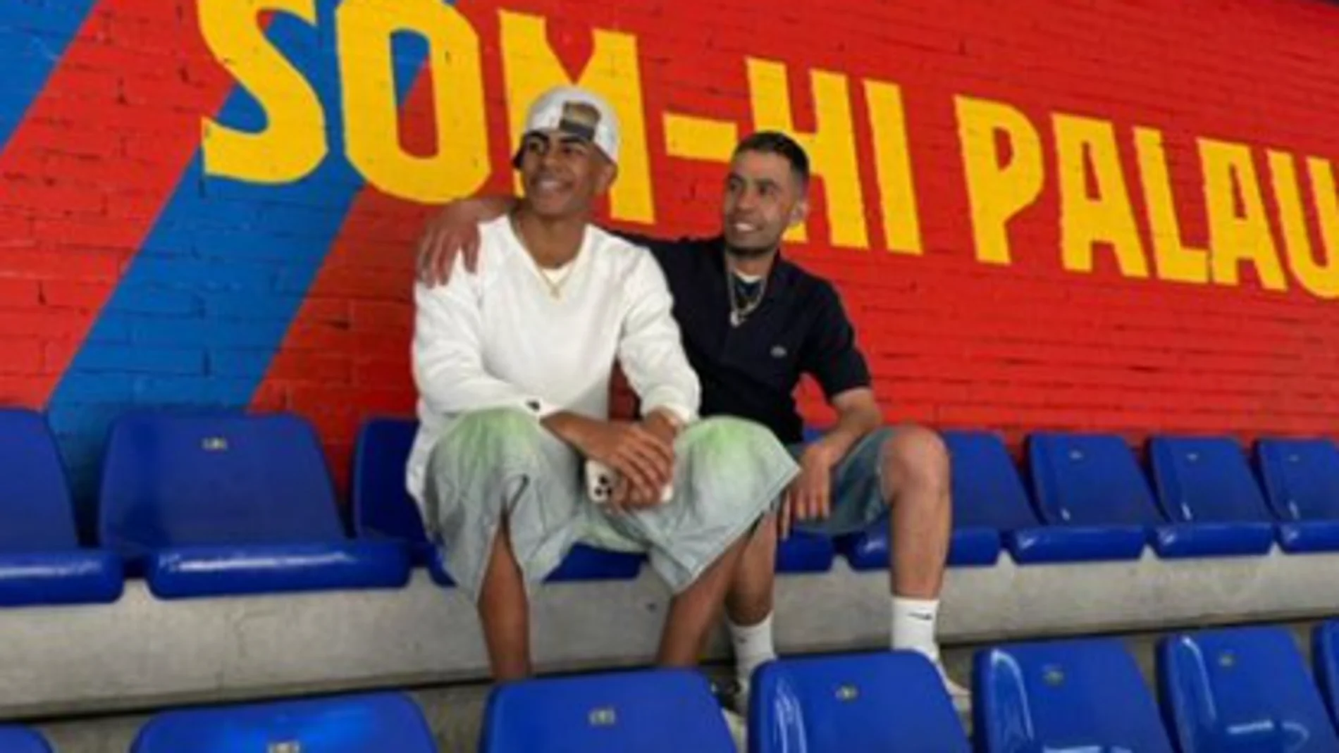 Lamine Yamal, junto a su padre