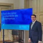 Suárez-Quiñones y Carlos García Carbayo en la presentación de la red de calor para Salamanca
