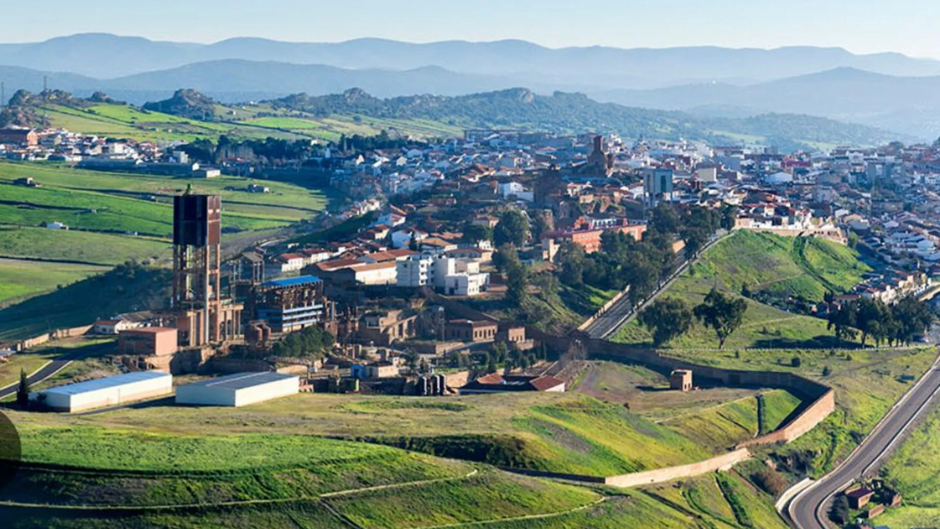 Vista parque Minero en Almadén (Ciudad Real).