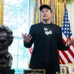 US President Trump, Elon Musk attend press conference in the White House's Oval Office