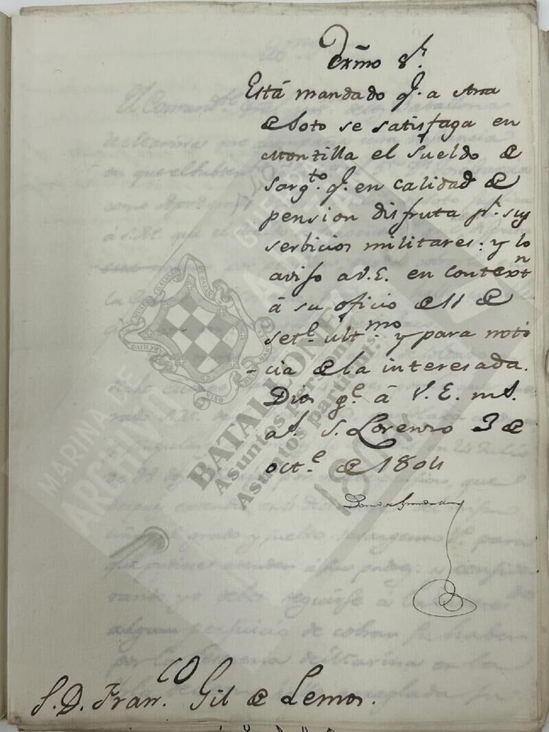 Documento que atestigua que era la primera mujer de la infantería de marina.