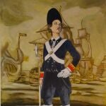 Retrato de la primera mujer infante de marina, María Antonia Soto. 