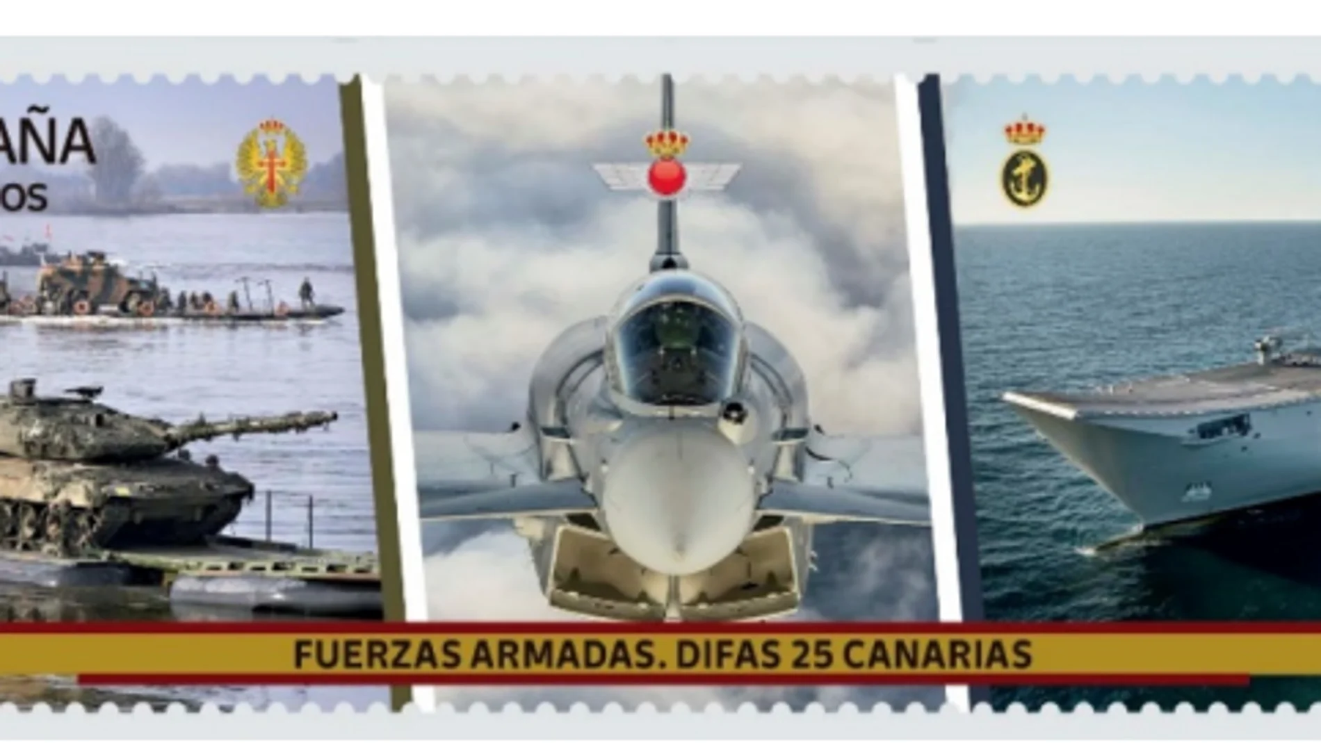 Sello de Correos por el día de las Fuerzas Armadas.