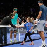 Ben Stiller, junto a Rafa Nadal, Del Potro y la chica de 8 años