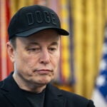 El magnate Elon Musk, el viernes, durante su despedida en la Casa Blanca