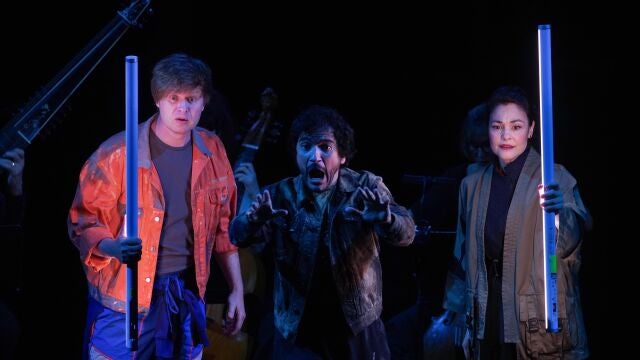 De izda. a dcha., el bajo-barítono Andreas Wolf, el tenor Mathias Vidal y la soprano Ana Quintans