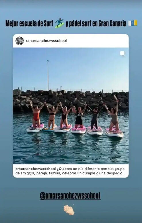Story de Anabel Pantoja ayudando a Omar Sánchez