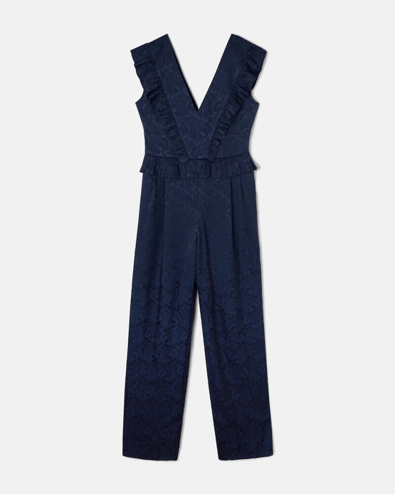 Mono de mujer unique volantes jacquard.