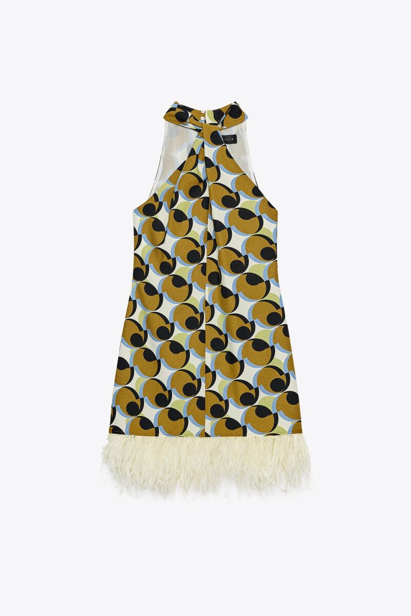 Minivestido estampado.