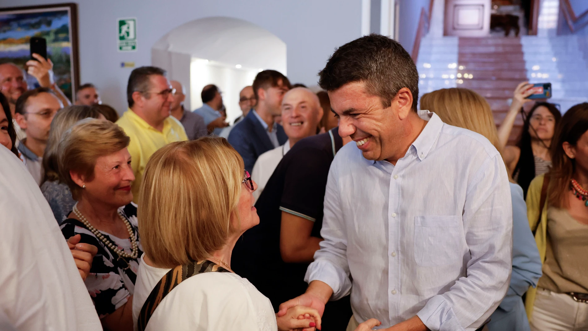Mazón, a su llegada al acto en Náquera