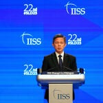 El ministro de Defensa de Singapur, Chan Chun Sing, inaugura el foro de seguridad de Shangri-La
