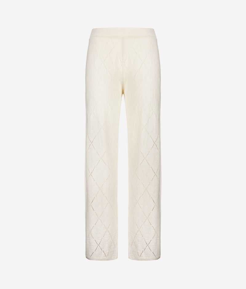 Pantalón palazzo con rombos.