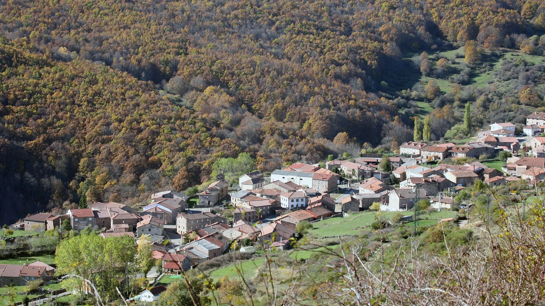 Vista aérea de Brañosera