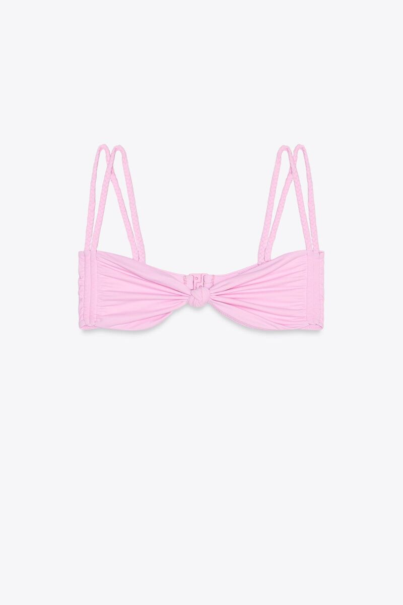 Top bikini tirante doble trenza.