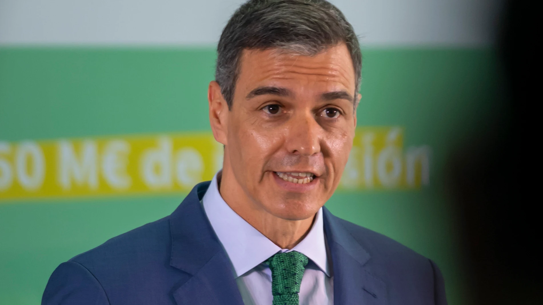 MELILLA, 02/06/2025.- El presidente del Gobierno, Pedro Sánchez, interviene en el acto de inauguración del Hospital Universitario de Melilla, este lunes. EFE/ Jose Manuel Giner Gutierrez
