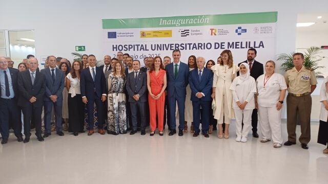 Pedro Sánchez, este lunes en Melilla, donde se ha inaugurado un nuevo hospital de Melilla