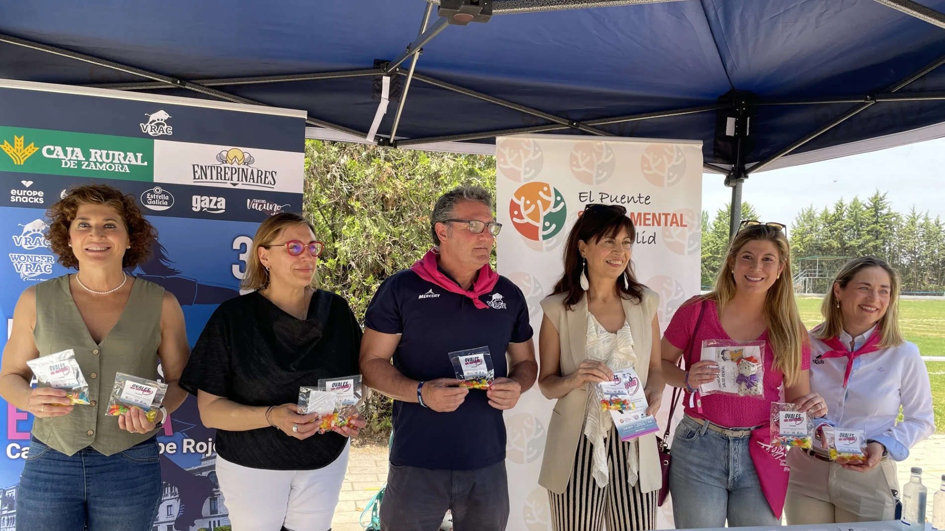 Mayte Martínez, Raquel Barbero, Jorge Calleja "Hollis", Ana Redondo, y Raquel Alonso, durante la jornada