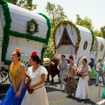 Hermandades rocieras de vuelta de la peregrinación 