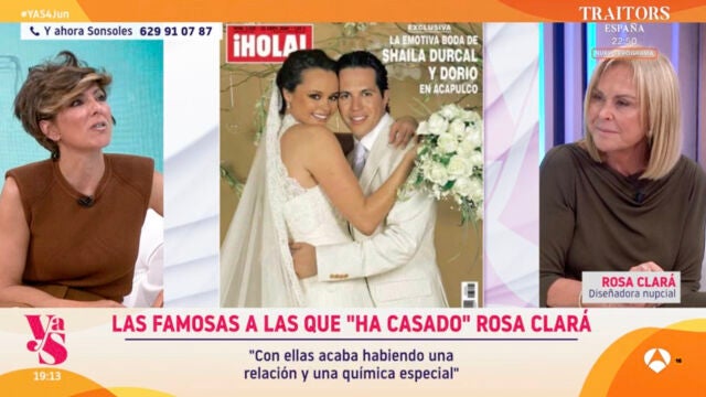 Rosa Clará comparte en 'Y ahora Sonsoles' alguna de las anécdotas más curiosas que ha vivido tras más de 30 años vistiendo novias