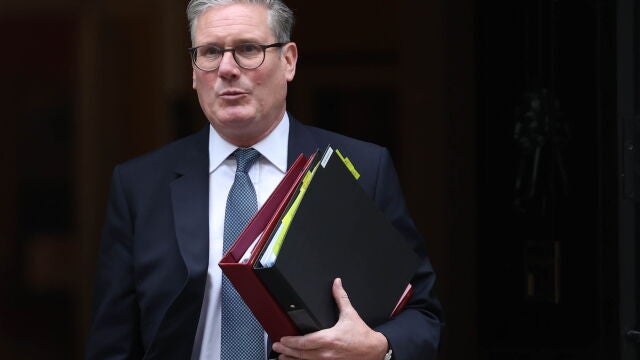 British Prime Minister Keir Starmer leaves for Prime Minister's Questions