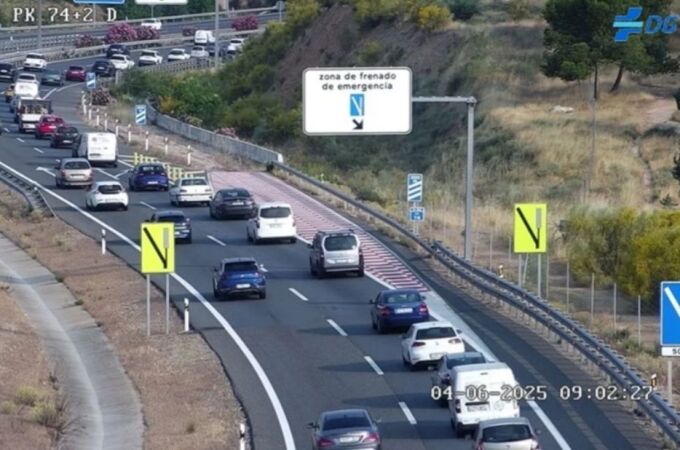 Imagen de retención en la A-42.