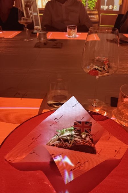 Uno de los platos maridados en Sinestesia con Martin Miller’s Gin
