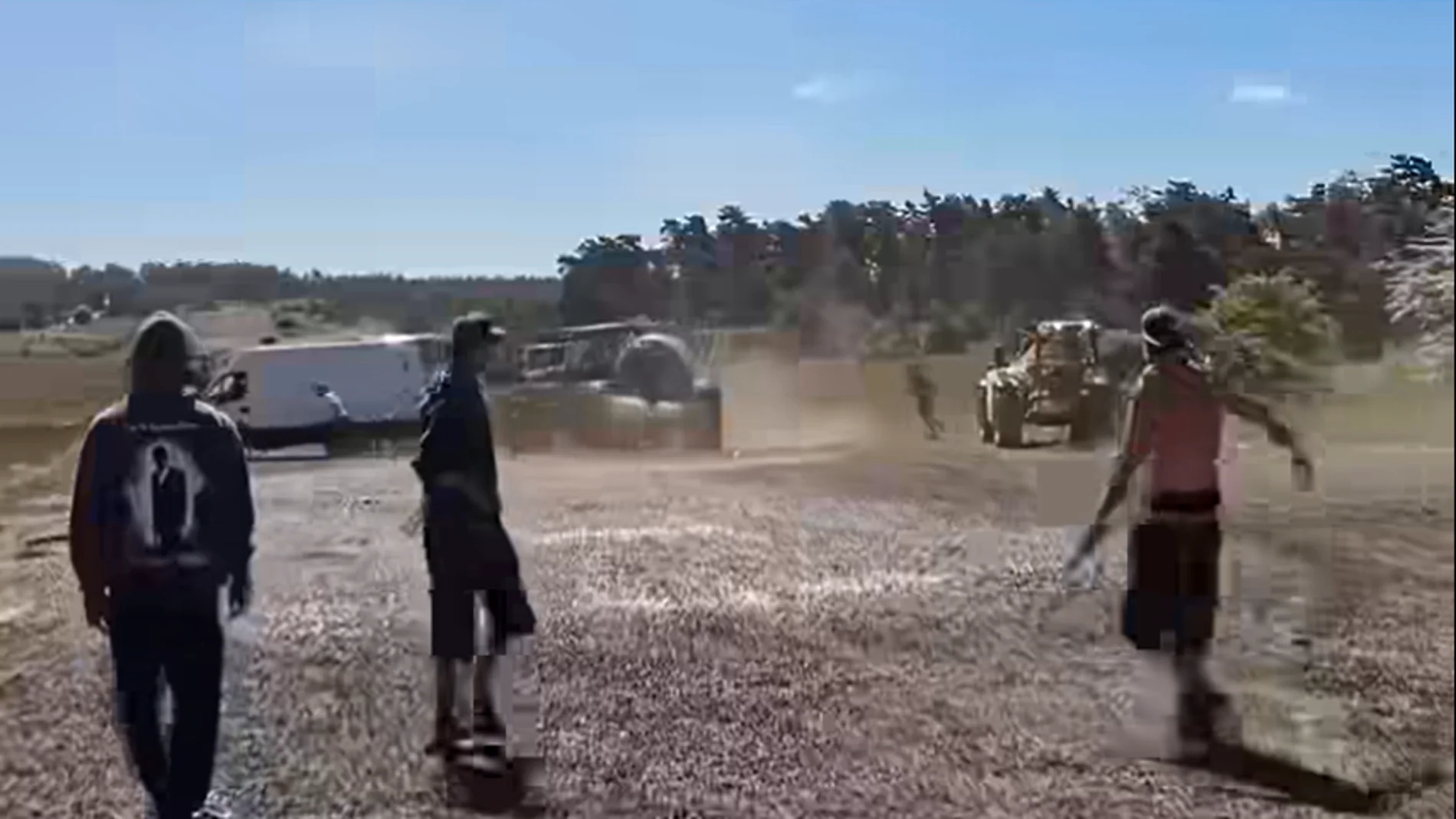 Imágenes de la batalla campal en el campo